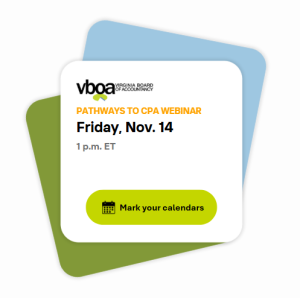mark your calendars for pathways to CPA webinar Nov. 14 at 1 p.m. ET